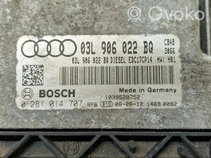 Audi A3 S3 A3 Sportback 8P Variklio valdymo blokas 03L906022BQ