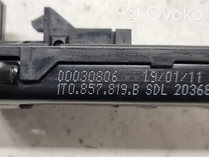 Volkswagen PASSAT B7 Rail de réglage hauteur de ceinture de sécurité 1T0857819B