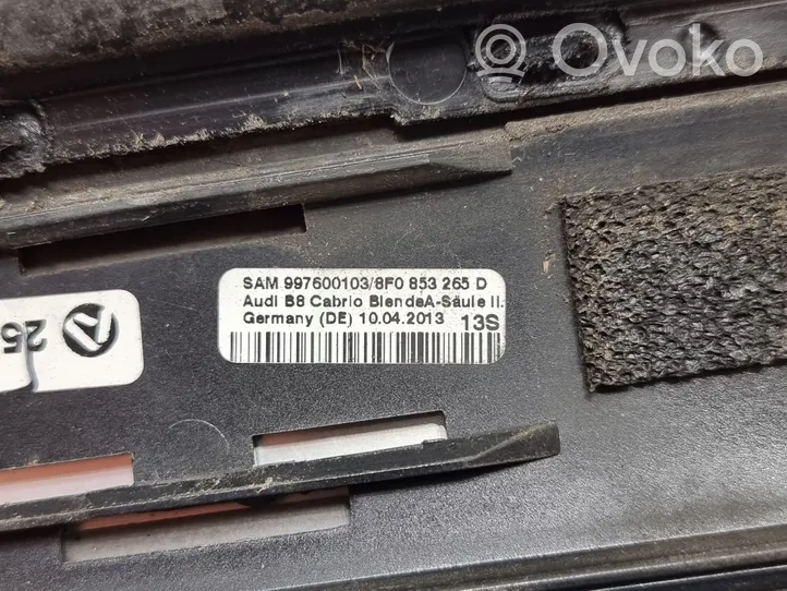 Audi A5 8T 8F Listwa szyby czołowej / przedniej 8F0853265D