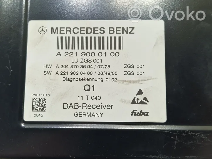 Mercedes-Benz CLS C218 X218 Antennenverstärker Signalverstärker A2219000100