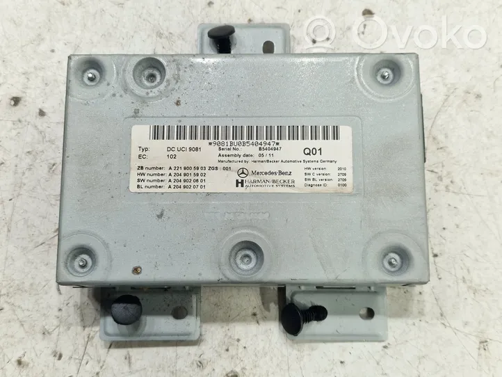 Mercedes-Benz CLS C218 X218 MMI control unit A2219005903