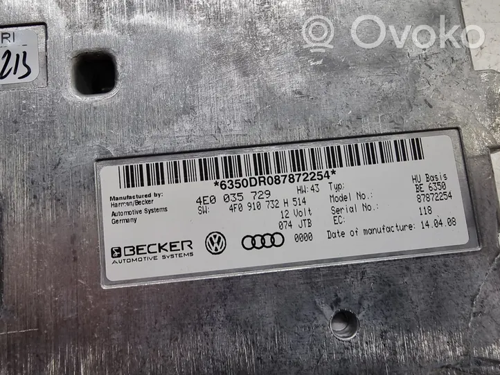 Audi A6 S6 C6 4F MMI valdymo blokas 4E0035729