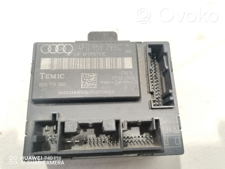 Audi A6 S6 C6 4F Oven ohjainlaite/moduuli 4F0959793C