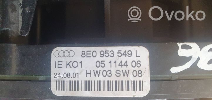 Audi A4 S4 B7 8E 8H Leva/interruttore dell’indicatore di direzione e tergicristallo 8E0953549L