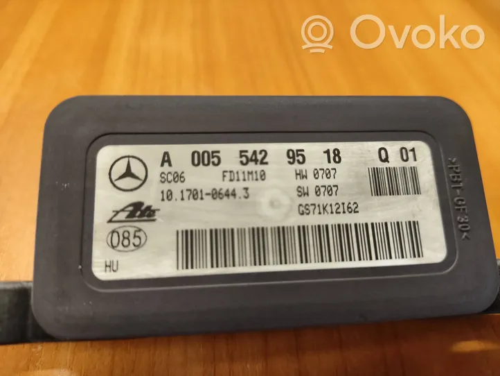 Mercedes-Benz S W221 Sensore di imbardata accelerazione ESP A0055429518