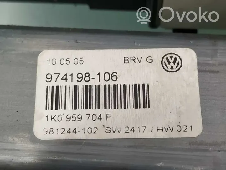 Volkswagen PASSAT B6 Galinis varikliukas langų pakėlėjo 1K0959704F