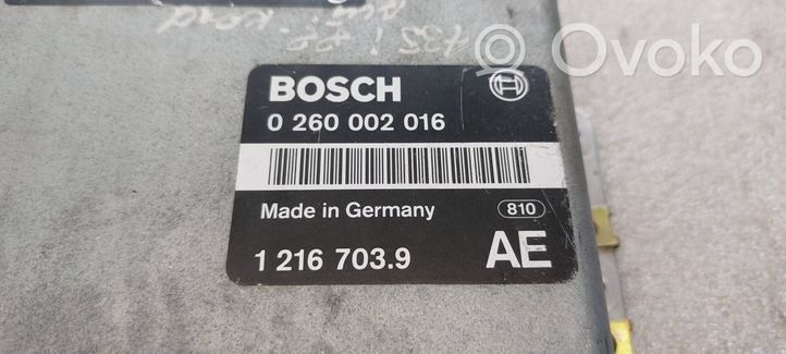 BMW 7 E32 Pavarų dėžės valdymo blokas 0260002016
