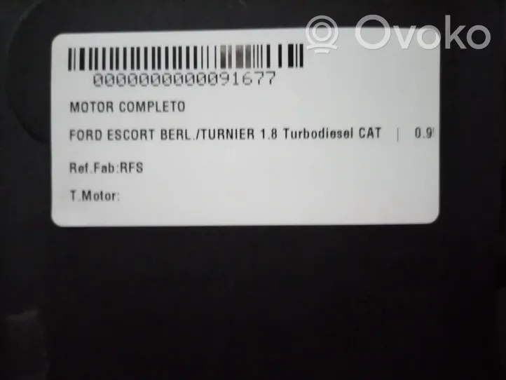 Ford Escort Motore RFS