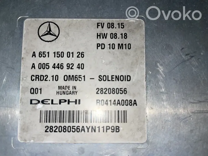 Mercedes-Benz C W204 Sterownik / Moduł ECU A6511500126