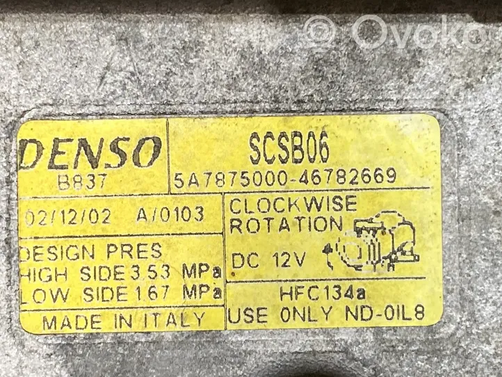 Fiat Punto (188) Compresseur de climatisation 46782669