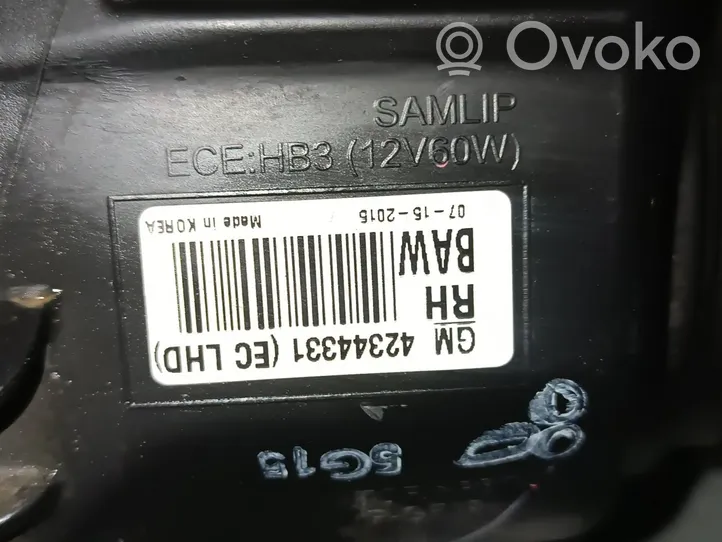 Opel Mokka Lampa przednia 42344331