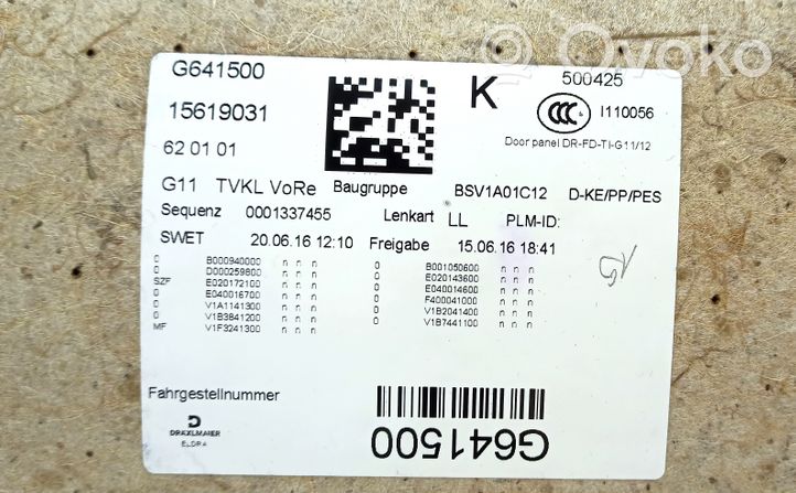 BMW 7 G11 G12 Boczki / Tapicerka drzwi / Komplet 021825