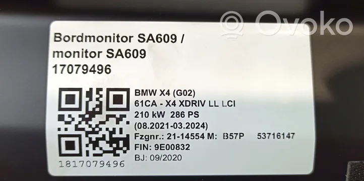 BMW X4 G02 Ekranas/ displėjus/ ekraniukas 021911