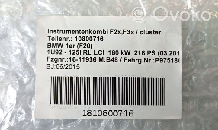 BMW 1 F20 F21 Nopeusmittari (mittaristo) 023918