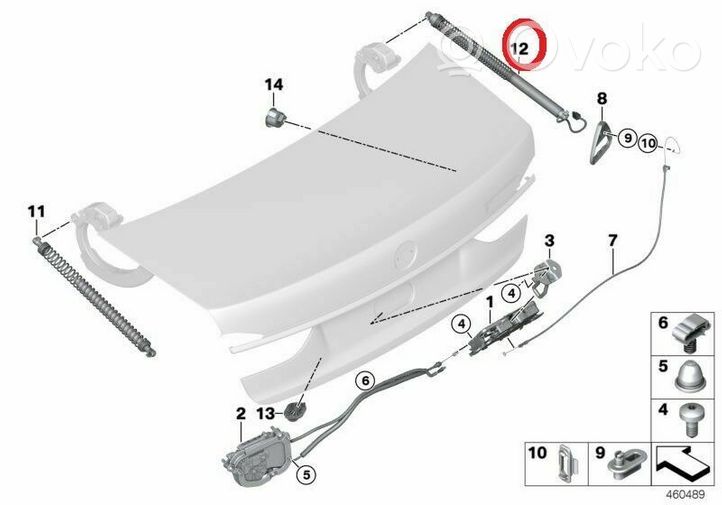 BMW 7 G11 G12 Siłownik zamka klapy tylnej bagażnika K002009