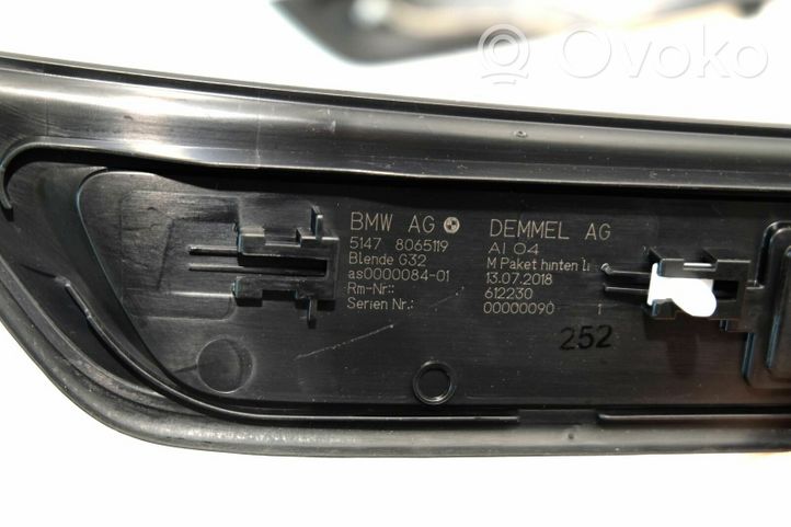 BMW 6 G32 Gran Turismo Copertura del rivestimento del sottoporta anteriore 007623