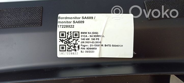 BMW X4 G02 Monitori/näyttö/pieni näyttö 021953
