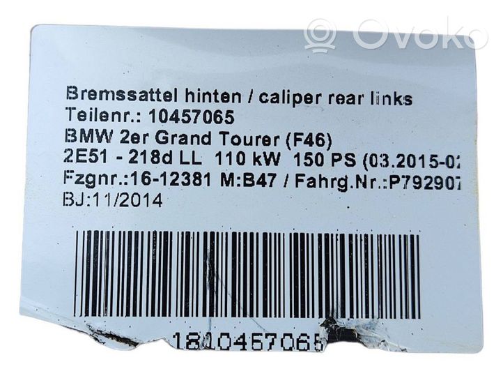 BMW 2 F46 Disque de frein arrière 6799367