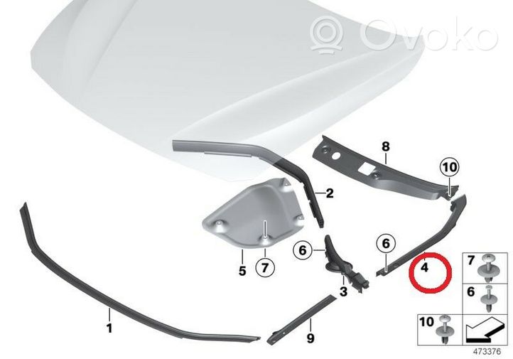 BMW M4 F82 F83 Garniture de marche-pieds avant K002110