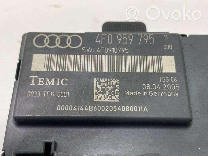 Audi A6 S6 C6 4F Unité de commande module de porte 4F0959795