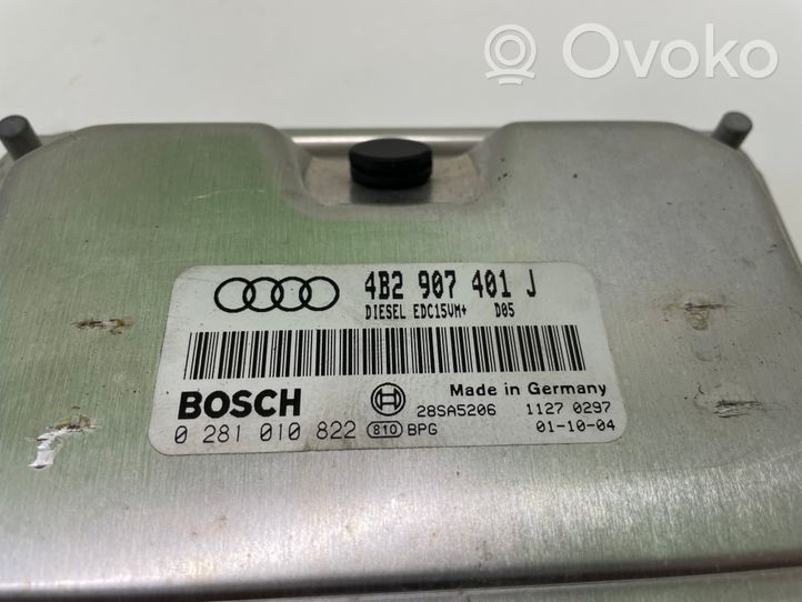 Audi A6 S6 C5 4B Ilmajousituksen ohjainlaite/moduuli, takana 4B2907401J