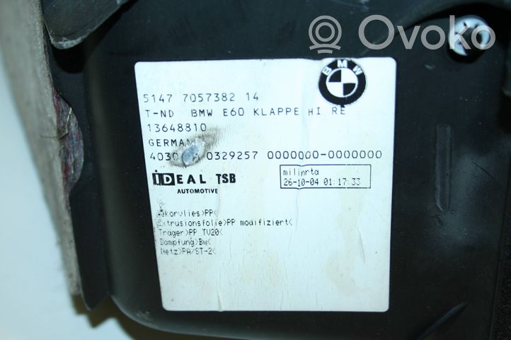 BMW 5 E60 E61 Altro elemento di rivestimento bagagliaio/baule 7057382