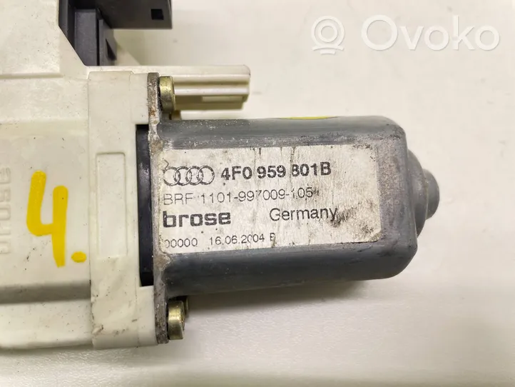 Audi A6 S6 C6 4F Priekinis varikliukas langų pakėlėjo 4F0959801B