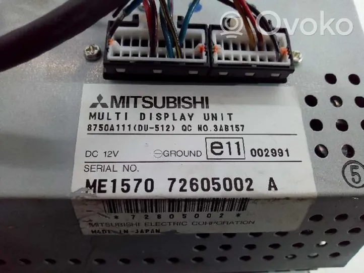 Mitsubishi Grandis Radio / CD/DVD atskaņotājs / navigācija 8750A111