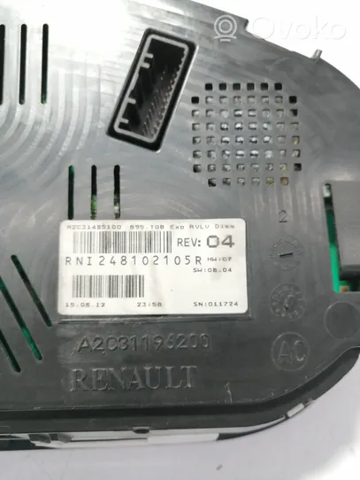 Renault Megane III Compteur de vitesse tableau de bord 248102105R