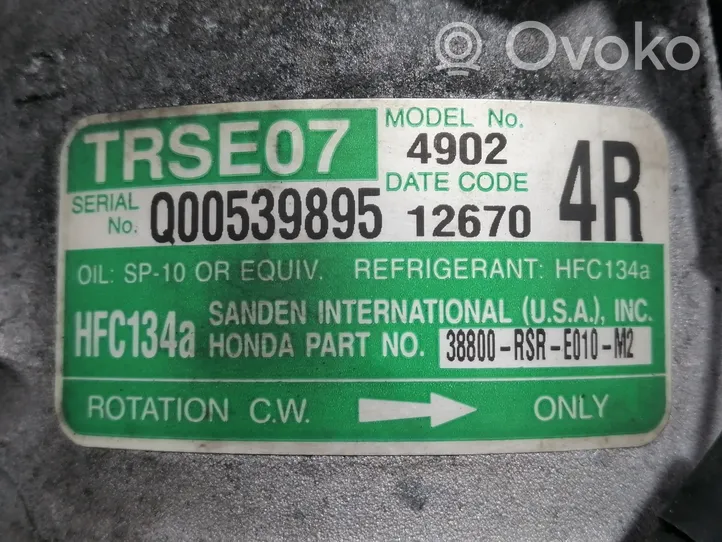 Honda Civic Kompresor / Sprężarka klimatyzacji A/C 38800RSRE010M2