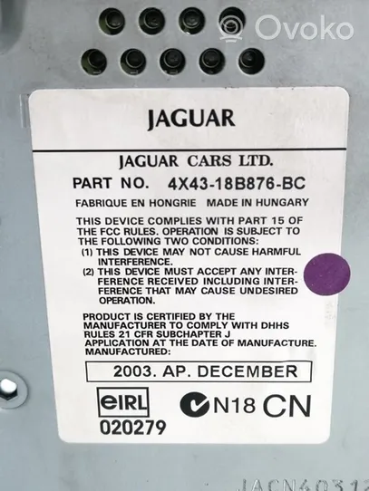 Jaguar X-Type Radio/CD/DVD/GPS-pääyksikkö 4X4318B876BC