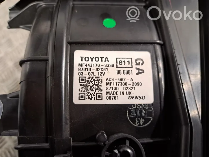 Toyota Avensis T270 Scatola climatizzatore riscaldamento abitacolo assemblata MF4432106473