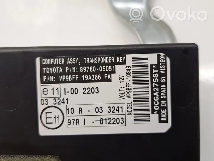 Toyota Avensis T270 Immobilizer control unit/module 