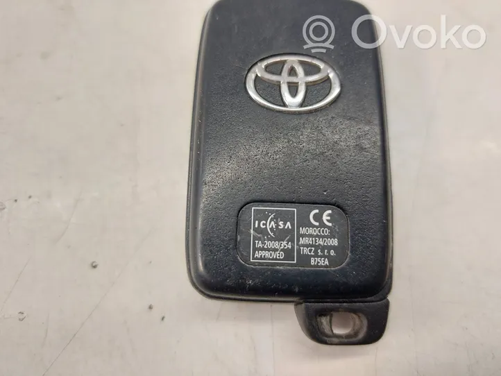 Toyota Verso Clé / carte de démarrage 