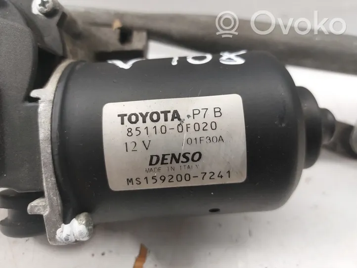 Toyota Corolla Verso AR10 Motor y varillaje del limpiaparabrisas delantero 
