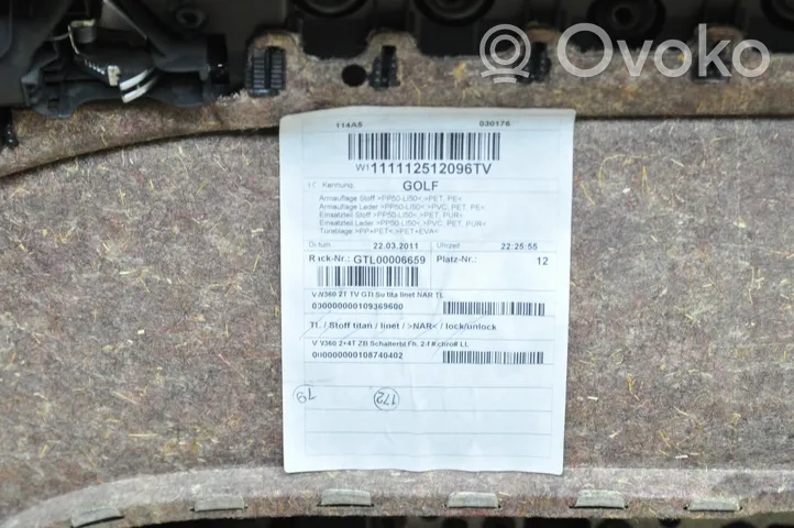 Volkswagen Golf VI Garniture de panneau carte de porte avant 5K3867011