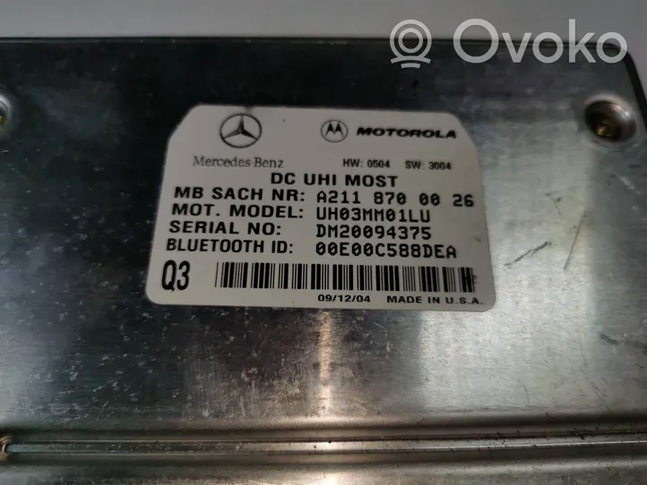 Mercedes-Benz C W203 Telefono valdymo blokas A2118700026