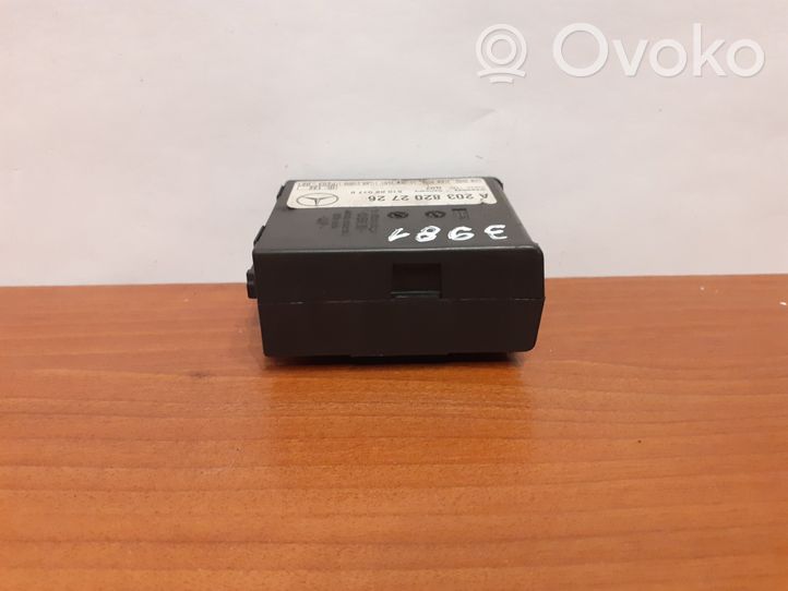 Mercedes-Benz C W203 Boîtier module alarme A2038202726