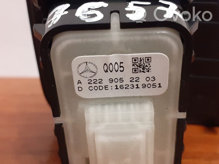 Mercedes-Benz GLC X253 C253 Interrupteur commade lève-vitre A2229052203