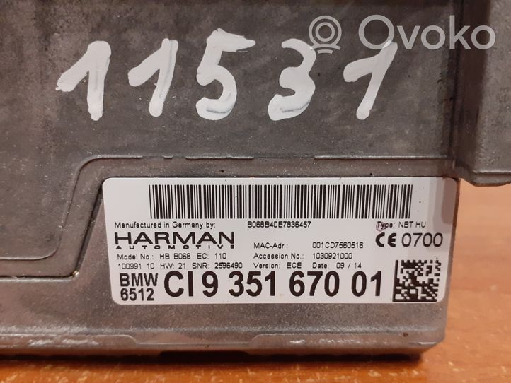 BMW 3 F30 F35 F31 Changeur CD / DVD CI935167001