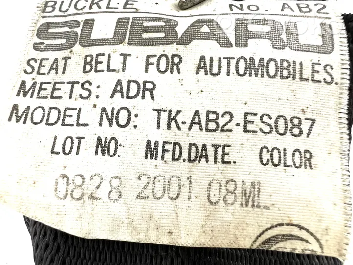 Subaru Outback Cintura di sicurezza anteriore TKAB2ES087