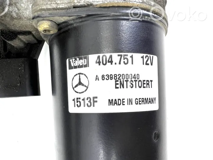 Mercedes-Benz Vito Viano W639 Mechanizm i silniczek wycieraczek szyby przedniej / czołowej A6398200040