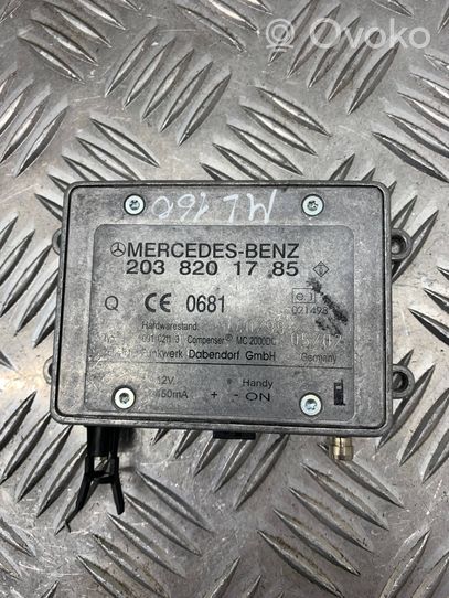 Mercedes-Benz ML W163 Antennin ohjainlaite 2038201785