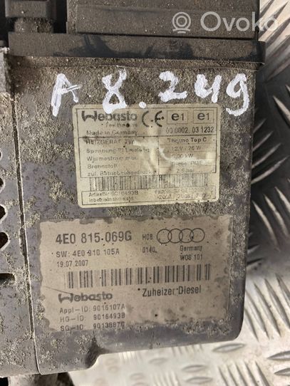 Audi A8 S8 D3 4E Unité de préchauffage auxiliaire Webasto 4E0815069G