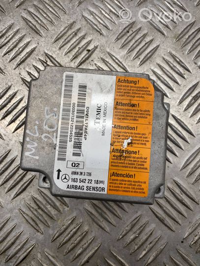 Mercedes-Benz ML W163 Gaisa spilvenu vadības bloks 1635422218