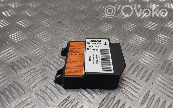 Smart ForTwo I Module de contrôle airbag 0001211V007