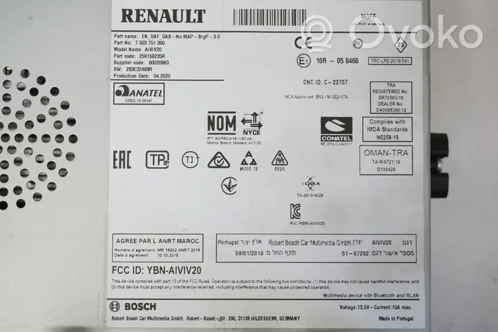 Renault Express Monitor / wyświetlacz / ekran 259159235R