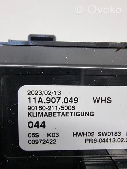 Volkswagen Golf VIII Przełącznik / Włącznik nawiewu dmuchawy 11A907049