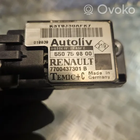 Renault Scenic I Sensor impacto/accidente para activar Airbag 7700437301B