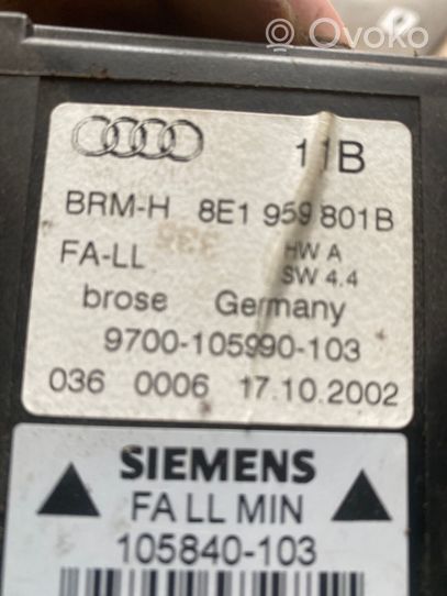 Audi A4 S4 B6 8E 8H Moteur de lève-vitre de porte avant 8E1959801B